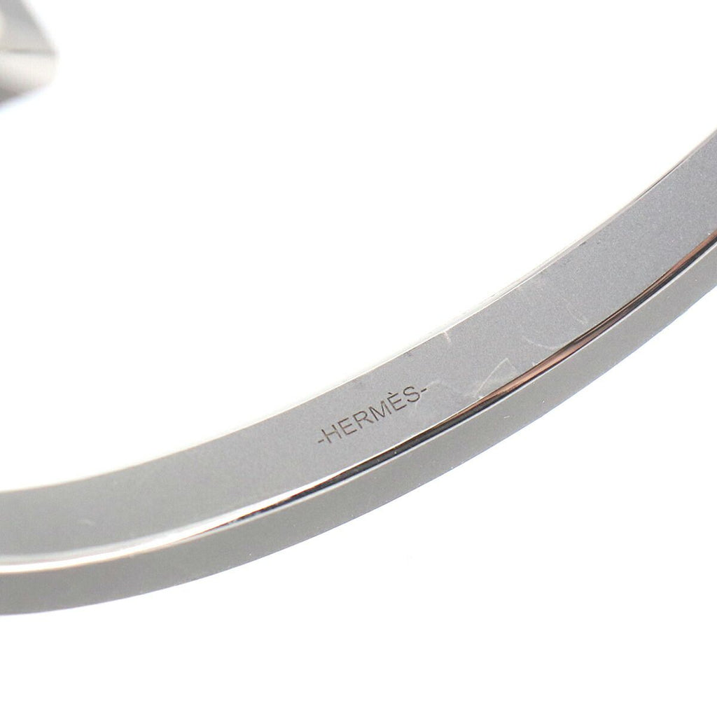 Hermes Cheval Bangle Bracelet Titanium Gray Silver T5 — view 4