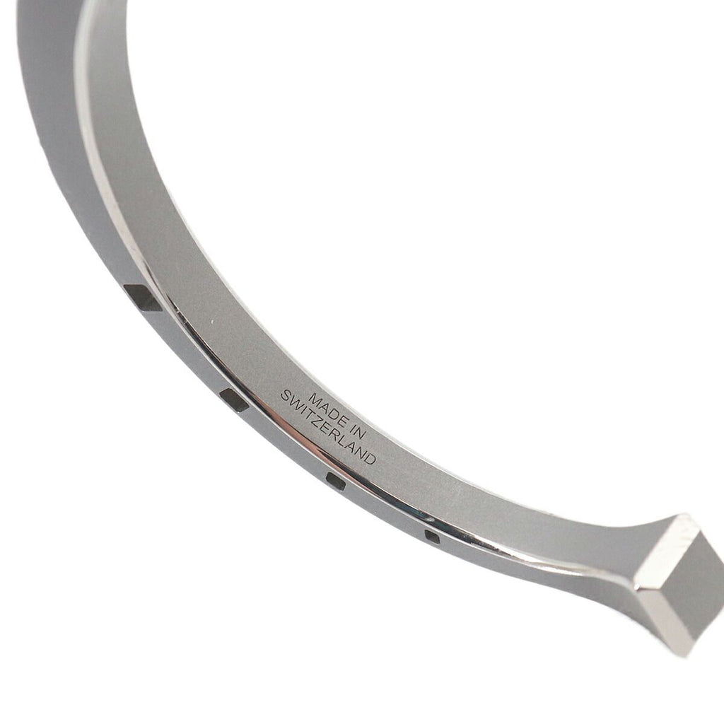 Hermes Cheval Bangle Bracelet Titanium Gray Silver T5 — view 3
