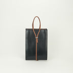 Hermes Jerboise Tote Box Calf Noir Black Brown Orange Silver — view 3