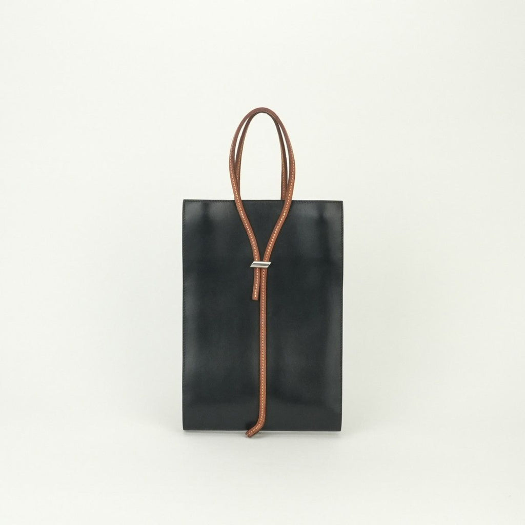 Hermes Jerboise Tote Box Calf Noir Black Brown Orange Silver