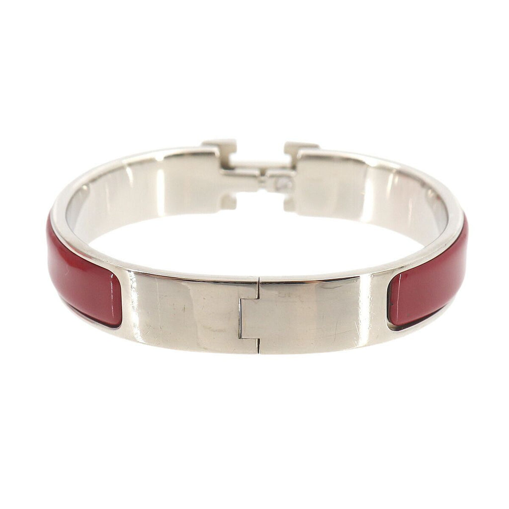 Hermes Clic PM Bangle Red Silver Bracelet — view 2
