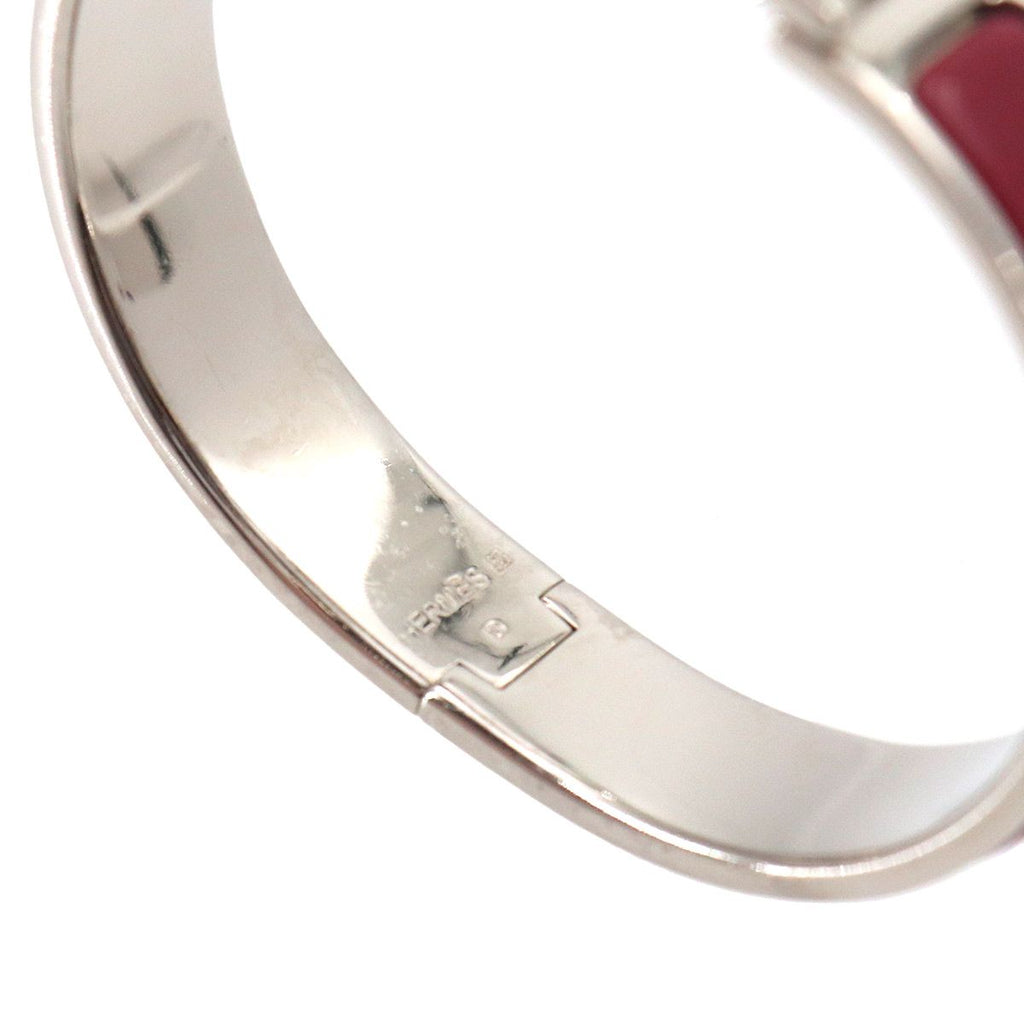 Hermes Clic PM Bangle Red Silver Bracelet — view 5