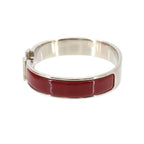 Hermes Clic PM Bangle Red Silver Bracelet — view 3