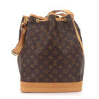 Louis Vuitton Monogram Noe Shoulder Bag Brown Gold Vintage — view 3