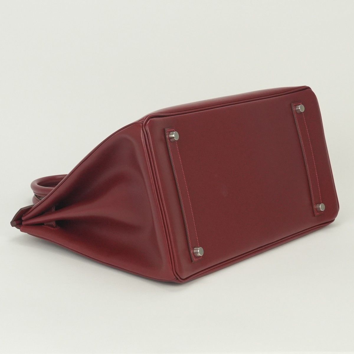 Hermes Birkin 35 Tote Box Calf Rouge Vif Rougevif Red Silver — view 6