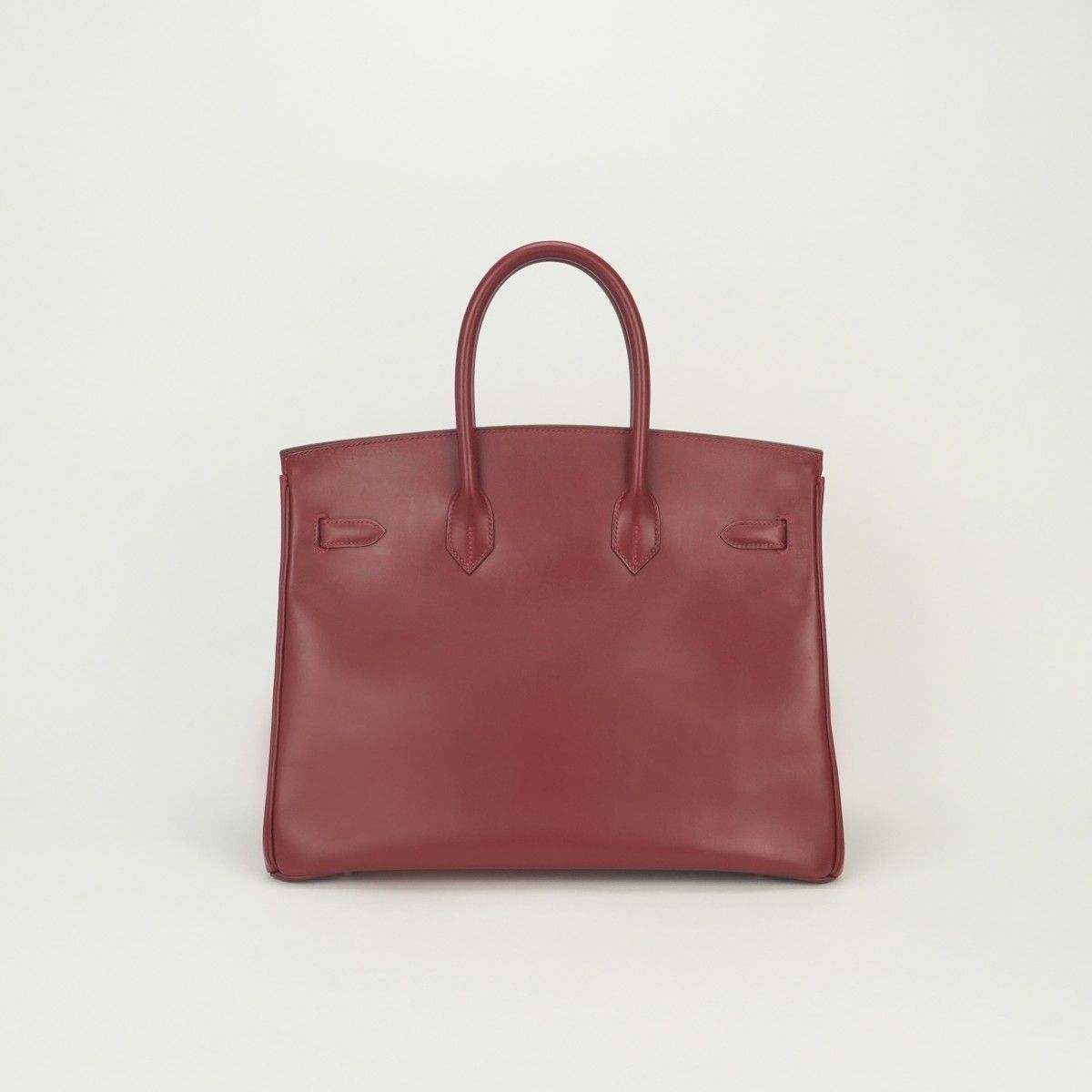 Hermes Birkin 35 Tote Box Calf Rouge Vif Rougevif Red Silver — view 3