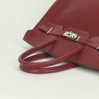 Hermes Birkin 35 Tote Box Calf Rouge Vif Rougevif Red Silver — view 4