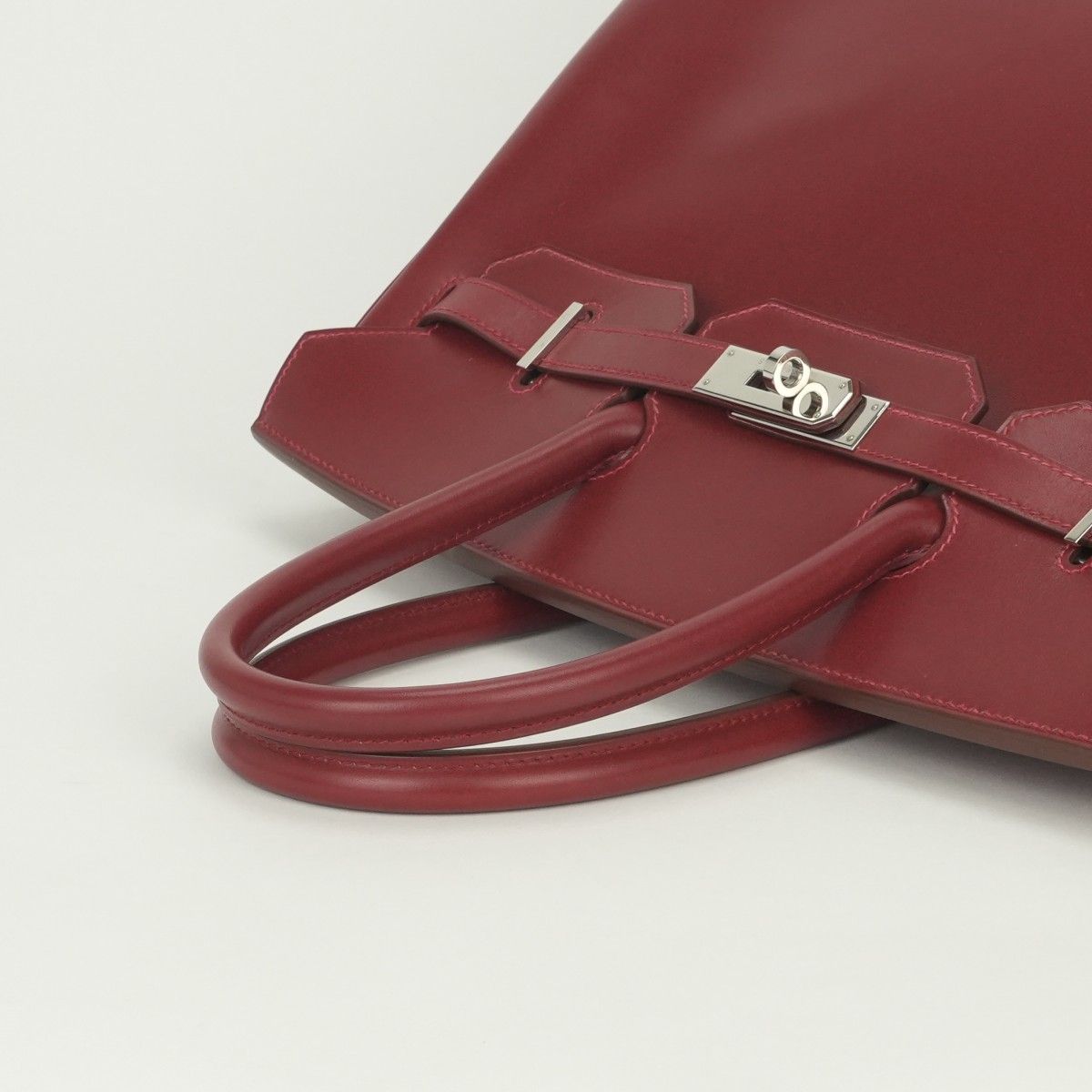 Hermes Birkin 35 Tote Box Calf Rouge Vif Rougevif Red Silver — view 4