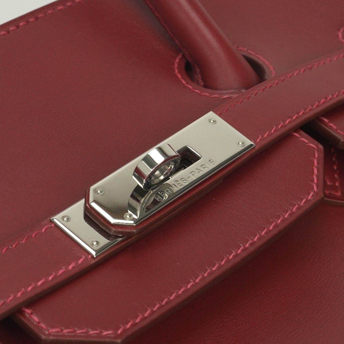 Hermes Birkin 35 Tote Box Calf Rouge Vif Rougevif Red Silver — view 7