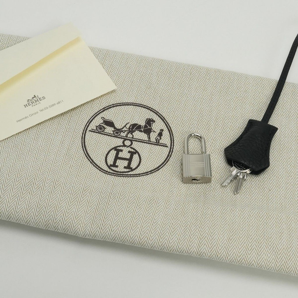 Hermes Bolide 31 Tote Togo Noir Black Silver — view 9