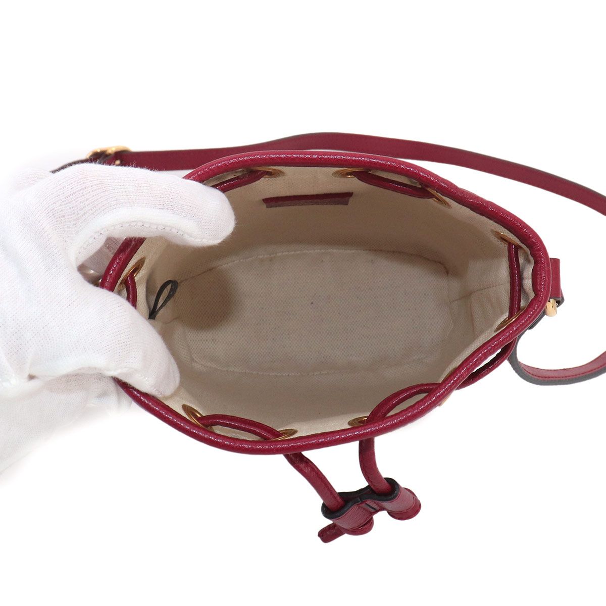 Gucci Doraemon Mini GG Supreme Mini Bucket Bag Brown — view 7