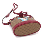 Gucci Doraemon Mini GG Supreme Mini Bucket Bag Brown — view 5