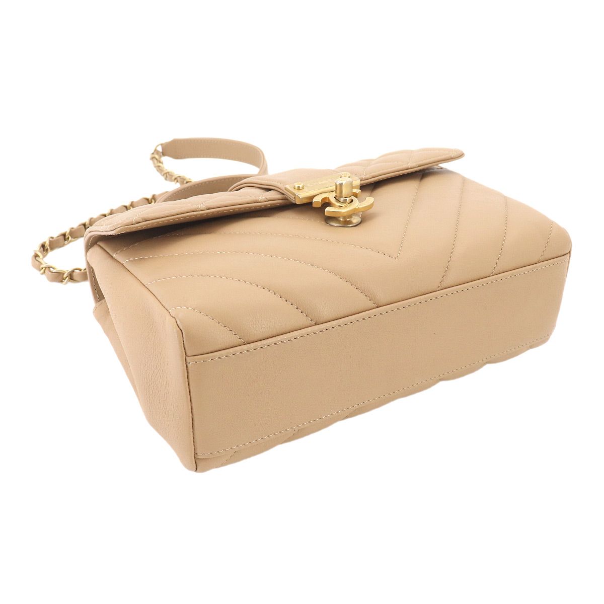 Chanel Golden Class CC Quilted Blanc Stitch 2-Way Hand Chain Shoulder — view 4