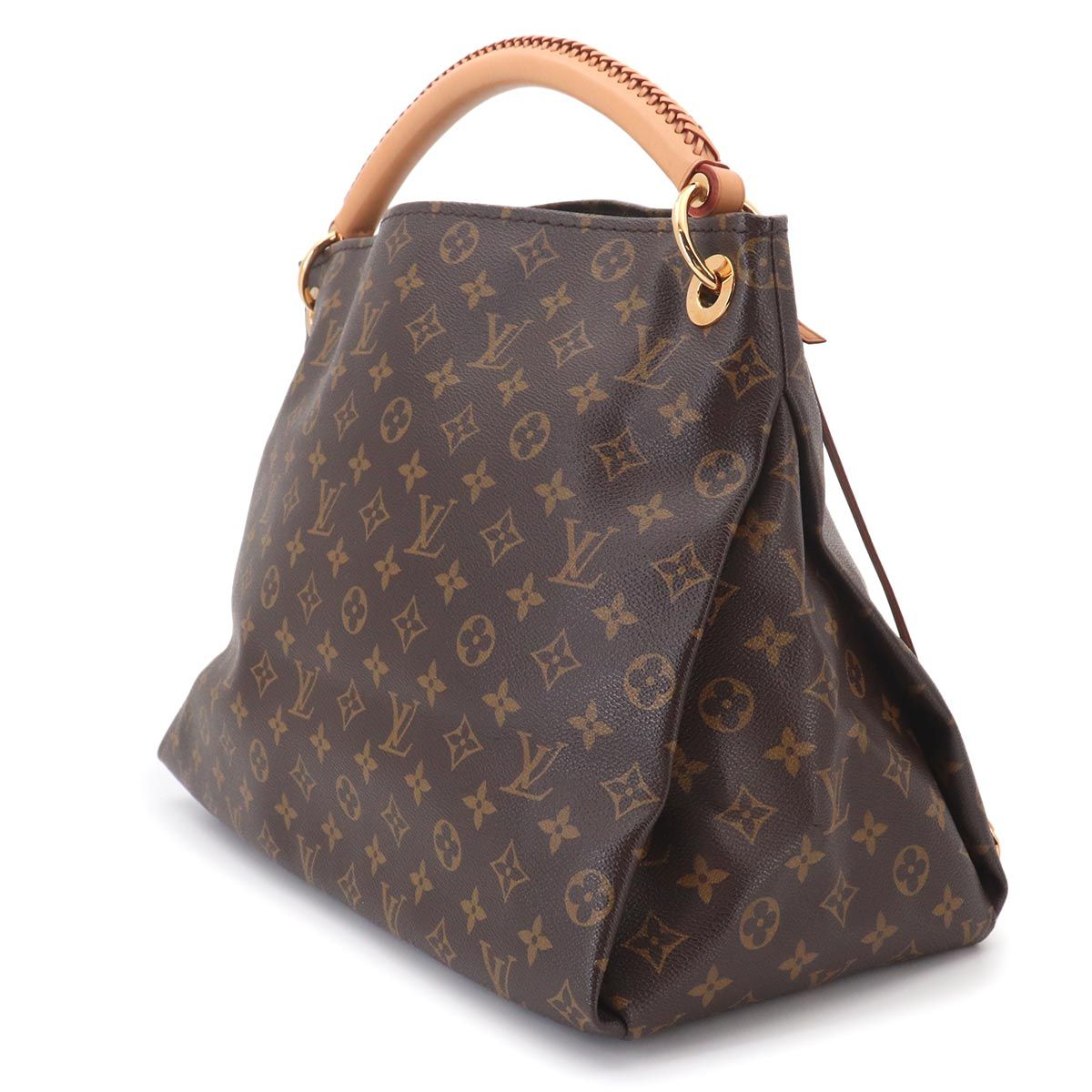 Louis Vuitton Monogram Artsy Shoulder Bag Brown Gold — view 4