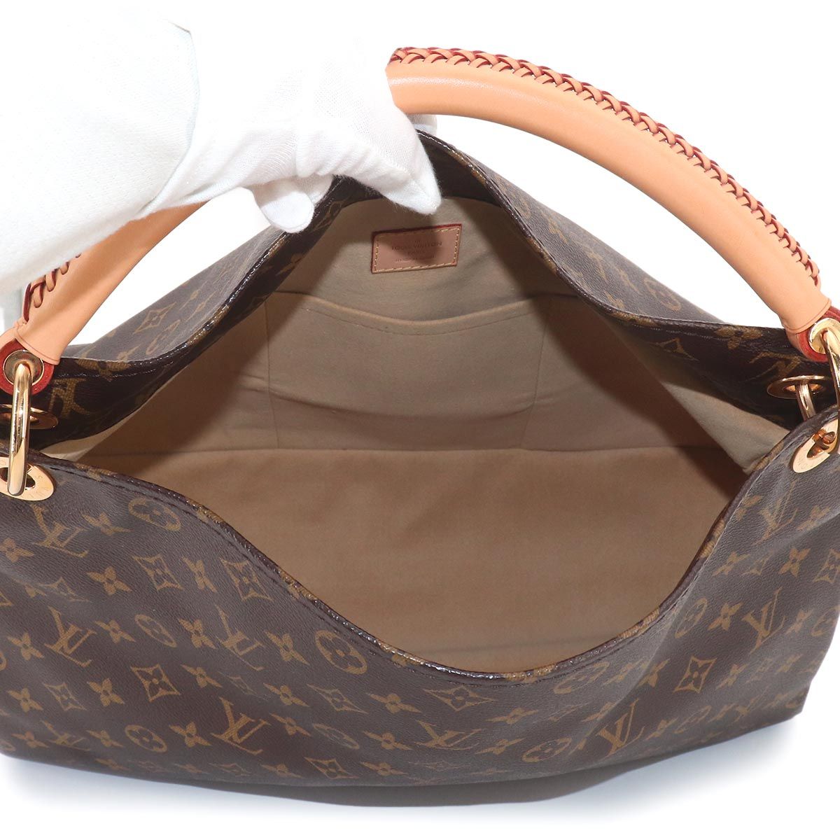 Louis Vuitton Monogram Artsy Shoulder Bag Brown Gold — view 7