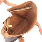 Celine Macadam Hand Bag Leather Brown Gold Vintage — view 7