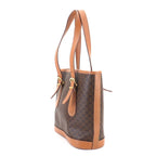 Celine Macadam Hand Bag Leather Brown Gold Vintage — view 3