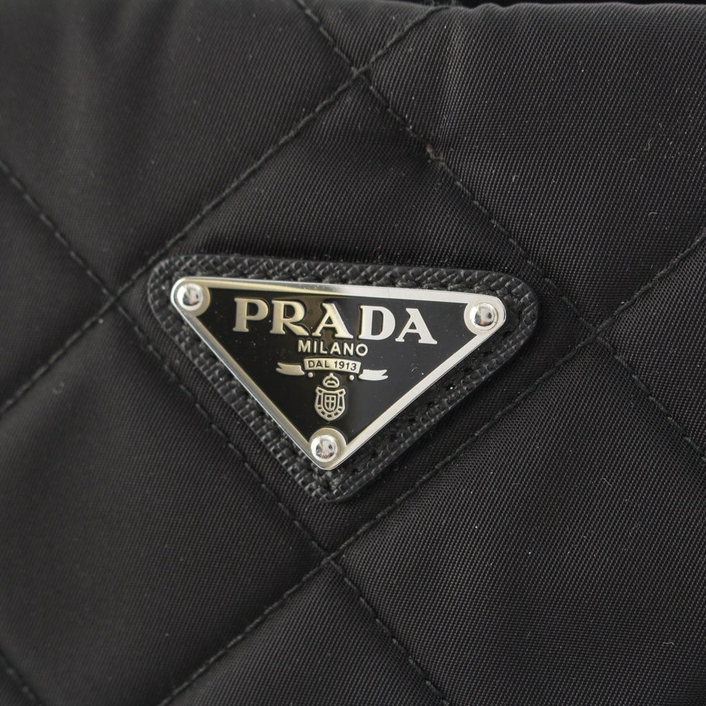 Prada Tessuto Nylon Impunto 2-Way Tote Black — view 8