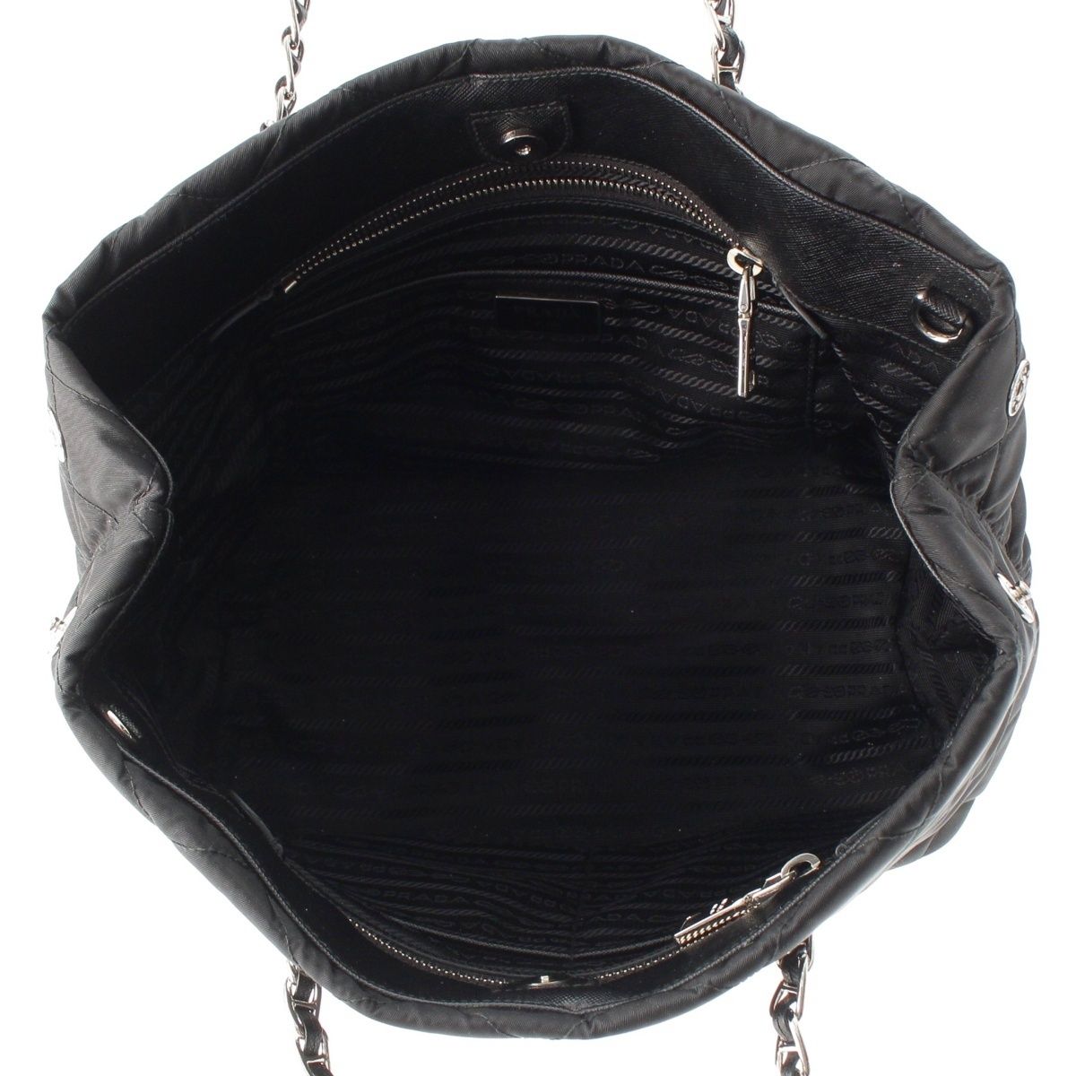 Prada Tessuto Nylon Impunto 2-Way Tote Black — view 6