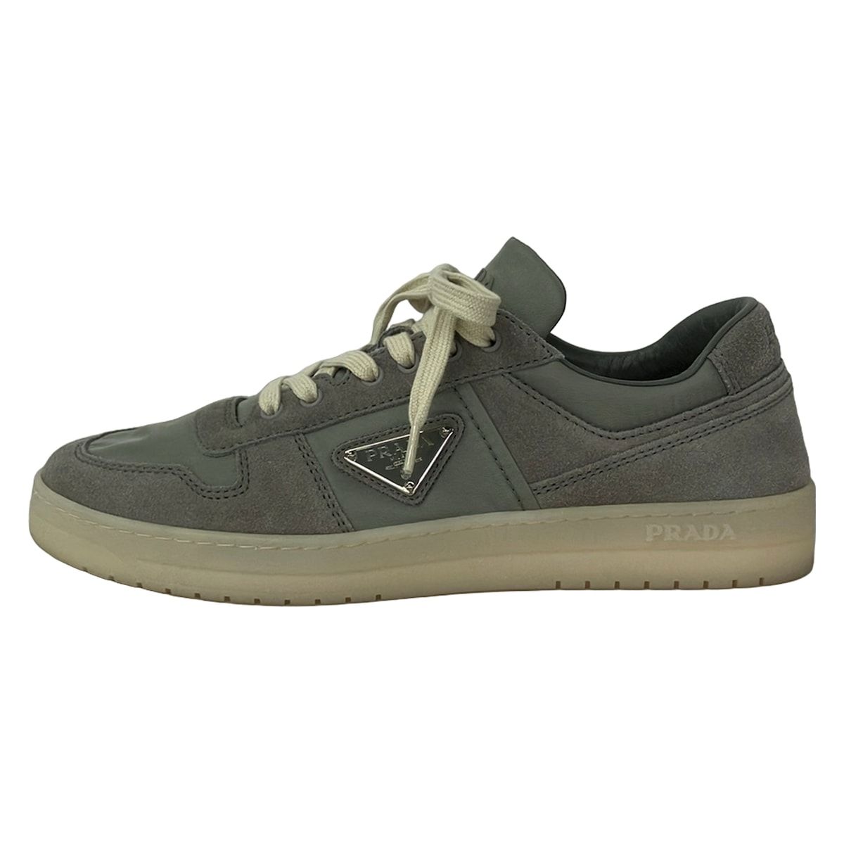 Prada Sneakers 7 Downtown Gray Re-Nylon Triangle Logo