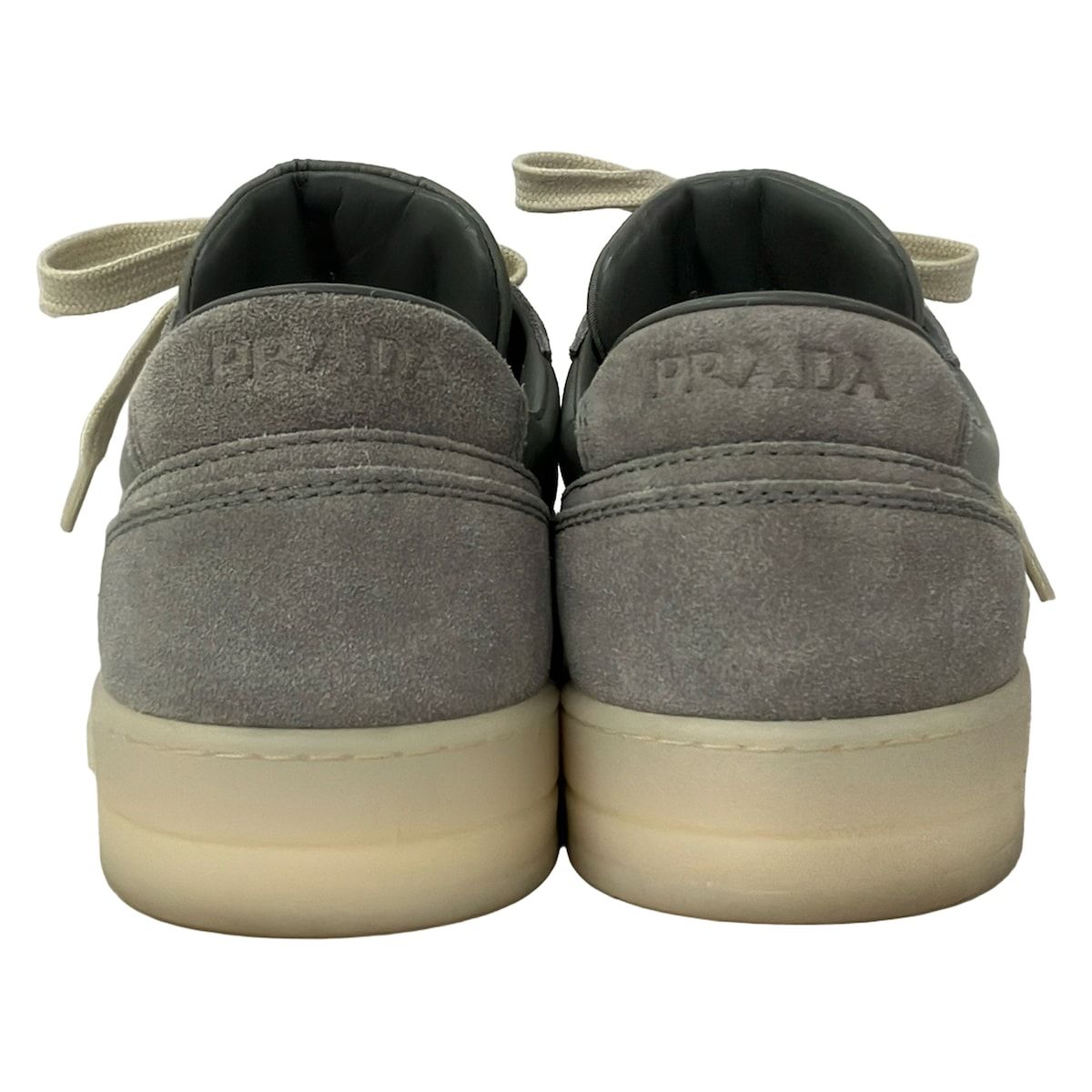 Prada Sneakers 7 Downtown Gray Re-Nylon Triangle Logo — view 3