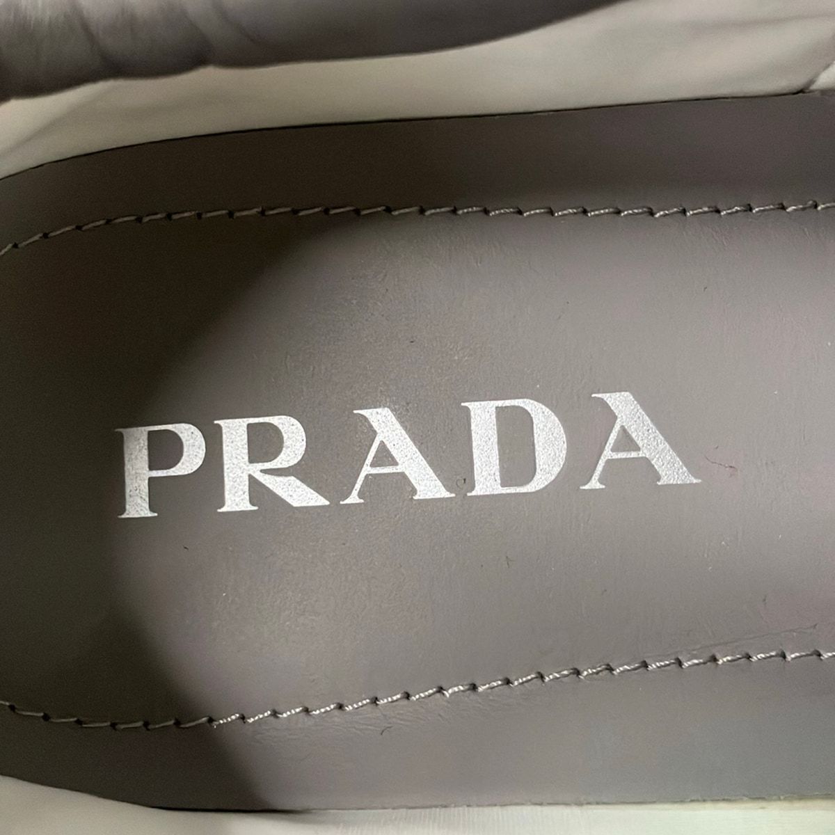 Prada Sneakers 7 Downtown Gray Re-Nylon Triangle Logo — view 5