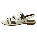 Hermes Sandals 36 Ivory Silver Kelly Thongsandals Leather