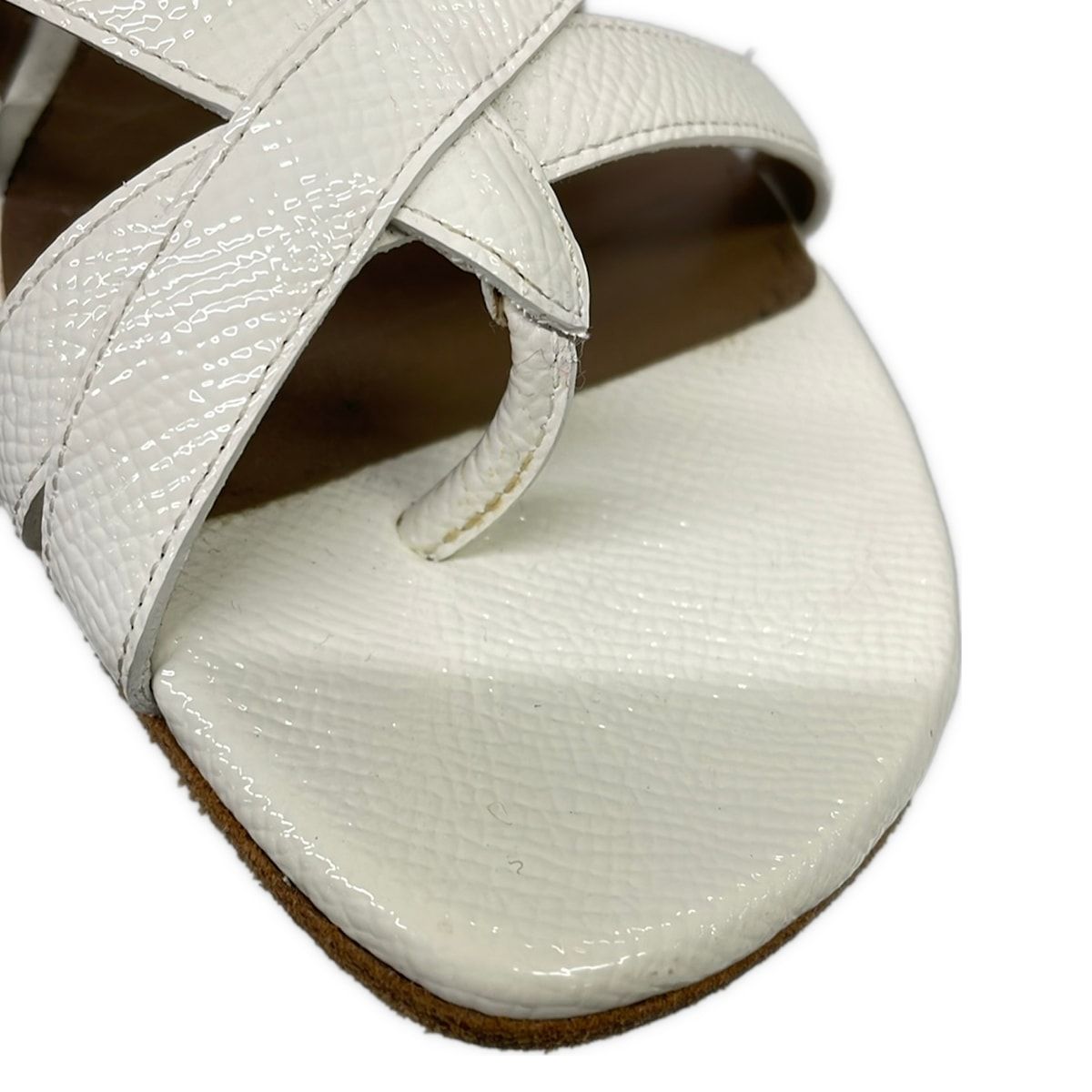 Hermes Sandals 36 Ivory Silver Kelly Thongsandals Leather — view 7