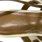 Hermes Sandals 36 Ivory Silver Kelly Thongsandals Leather — view 5