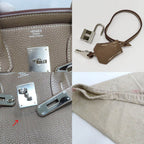 Hermes Birkin 30 Etoupe Togo Handbag Silver — view 8
