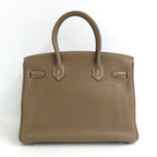 Hermes Birkin 30 Etoupe Togo Handbag Silver — view 2