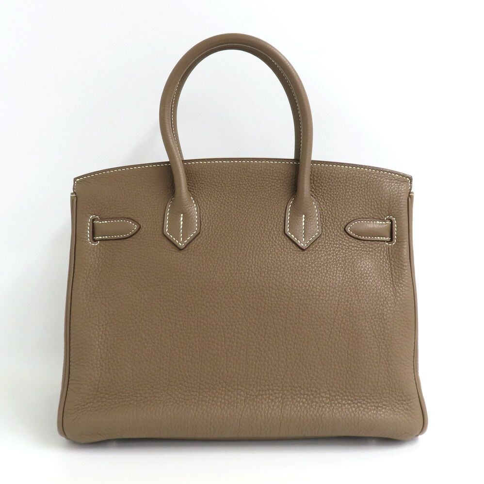 Hermes Birkin 30 Etoupe Togo Handbag Silver — view 2