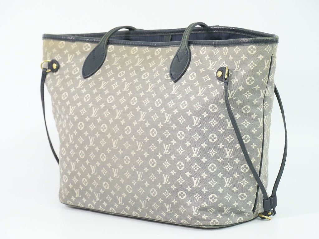 Louis Vuitton LV Neverfull Monogram Idylle Shoulder Bag Tote Navy — view 2