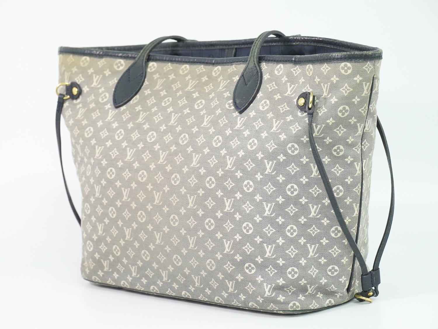 Louis Vuitton LV Neverfull Monogram Idylle Shoulder Bag Tote Navy — view 2