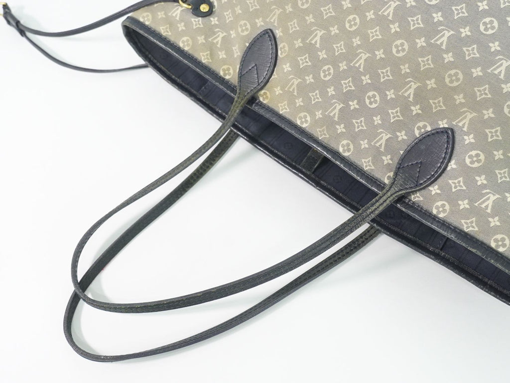 Louis Vuitton LV Neverfull Monogram Idylle Shoulder Bag Tote Navy — view 4