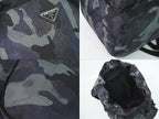Prada Camouflage Pattern Backpack Nylon Navy — view 7