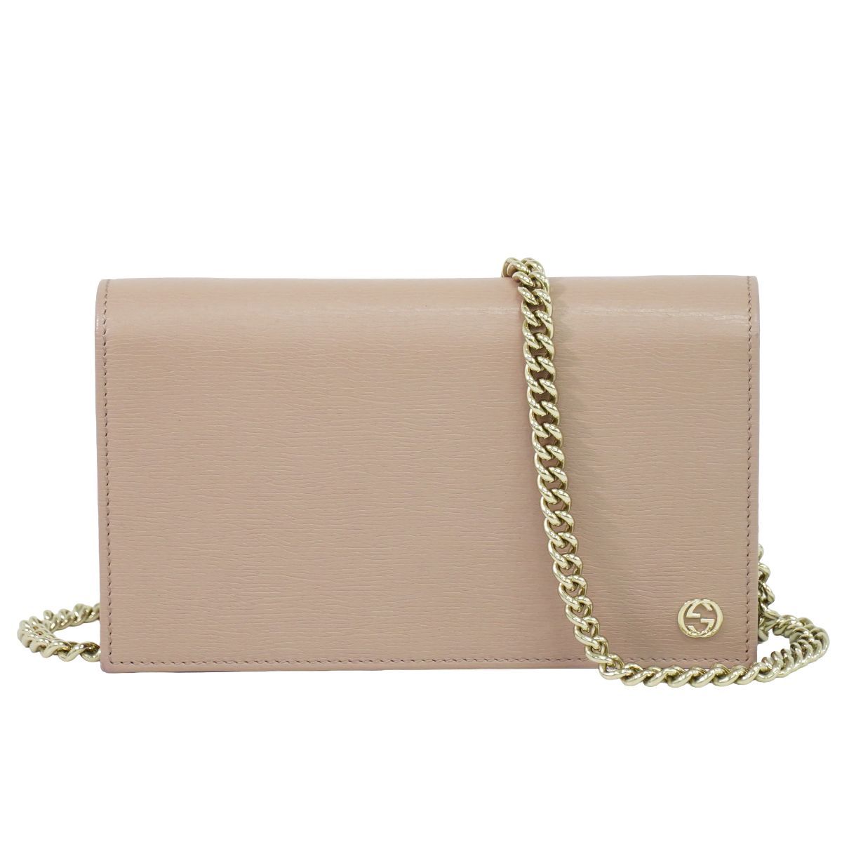 Gucci Interlocking Chain Shoulder Wallet Pochette Pink