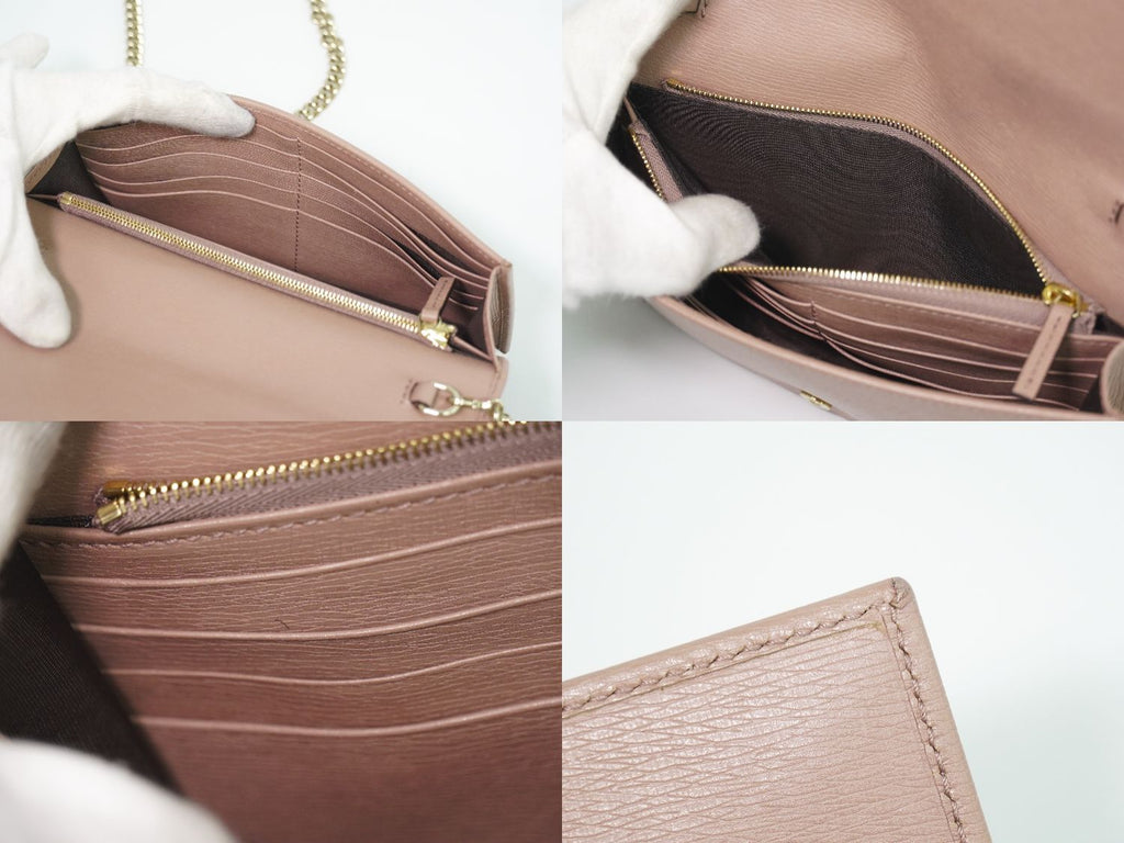 Gucci Interlocking Chain Shoulder Wallet Pochette Pink — view 8