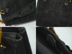 Gucci Bamboo Handbag Suede Leather Black — view 8