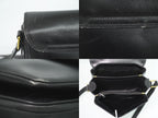 Celine Leather Shoulder Bag Pochette Black — view 8