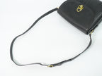 Celine Leather Shoulder Bag Pochette Black — view 4