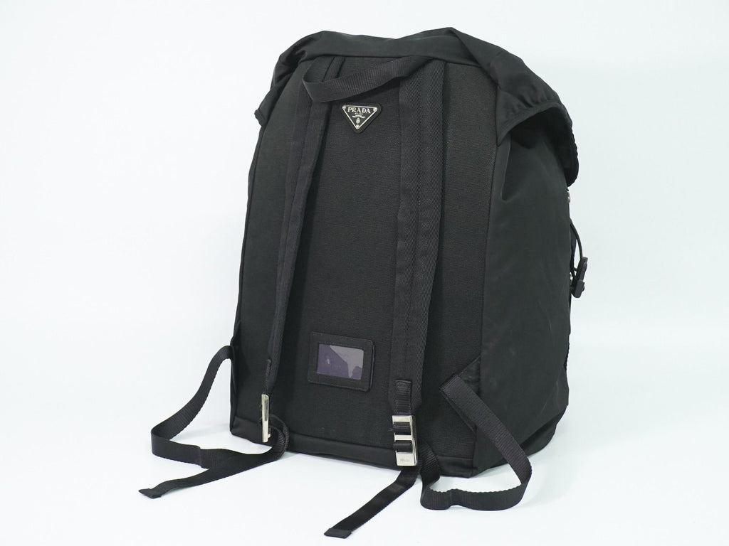 Prada Tessuto Montaigne Backpack Nylon Black Navy — view 2