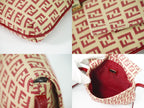 Fendi Zucchino Shoulder Bag Pochette Canvas Beige — view 7