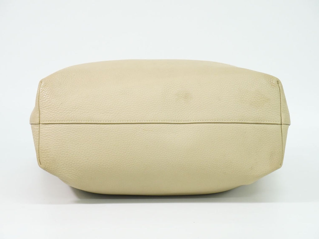 Prada Leather 2-Way Shoulder Bag Tote Beige — view 3