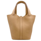 Hermes Picotin Lock PM Biscuit Silver Handbag Taurillon — view 2
