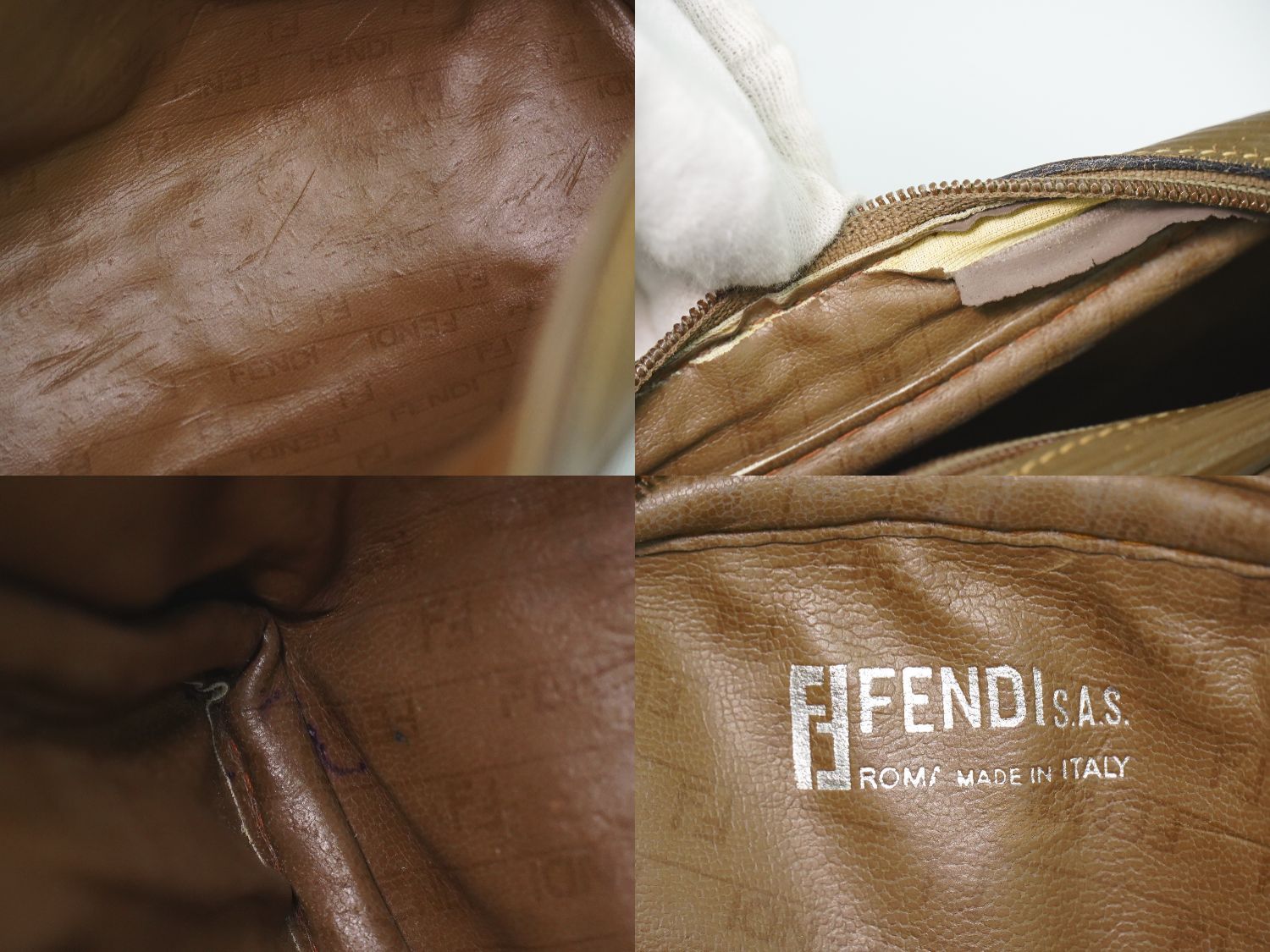 Fendi Shoulder Bag Pochette Brown Zucchino — view 9