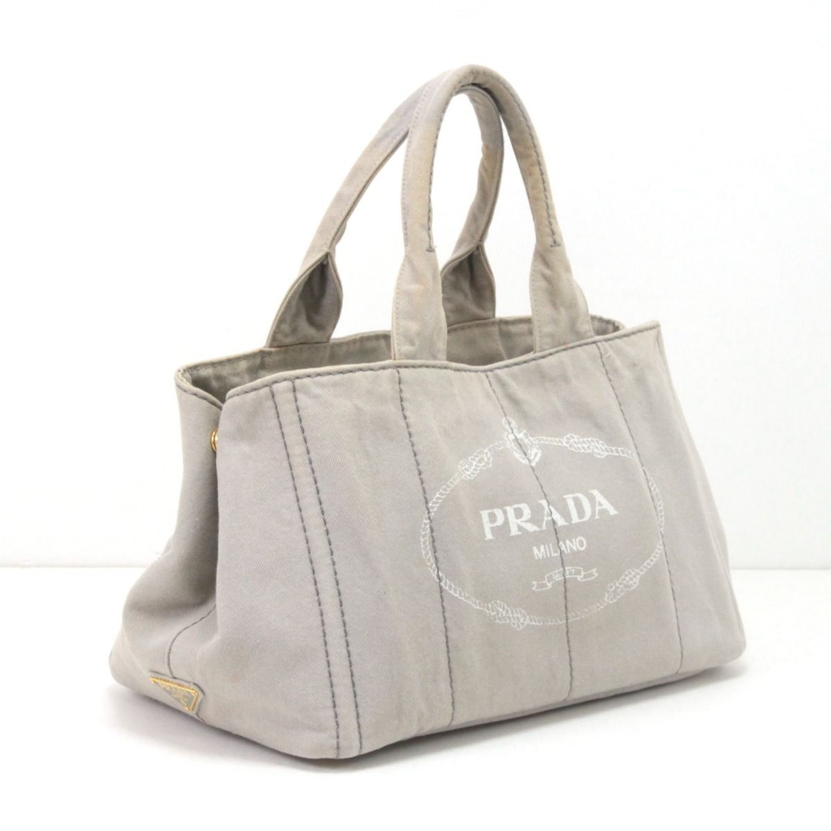 Prada Tote Canapa Light Gray