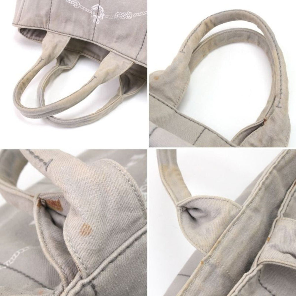 Prada Tote Canapa Light Gray — view 4