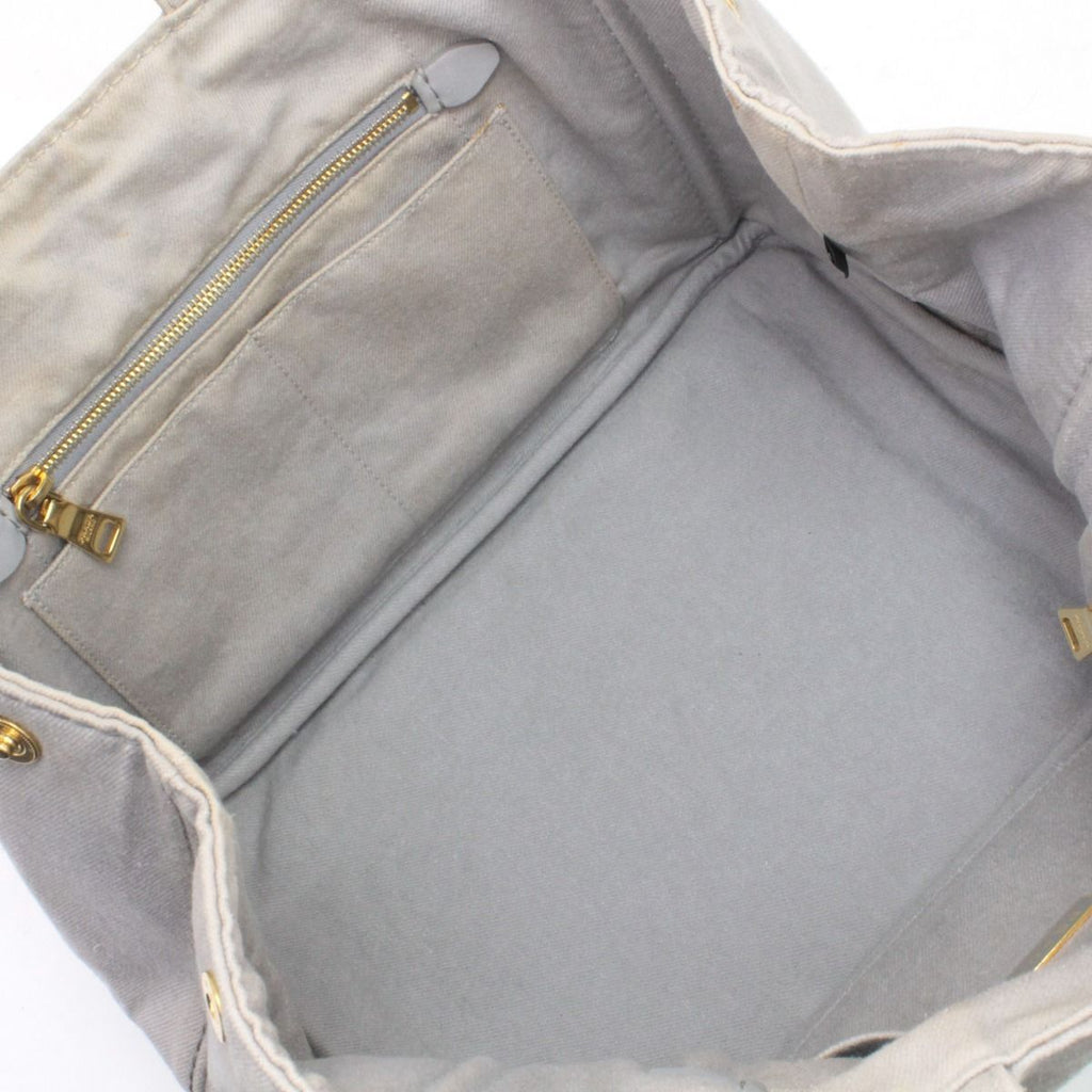 Prada Tote Canapa Light Gray — view 9