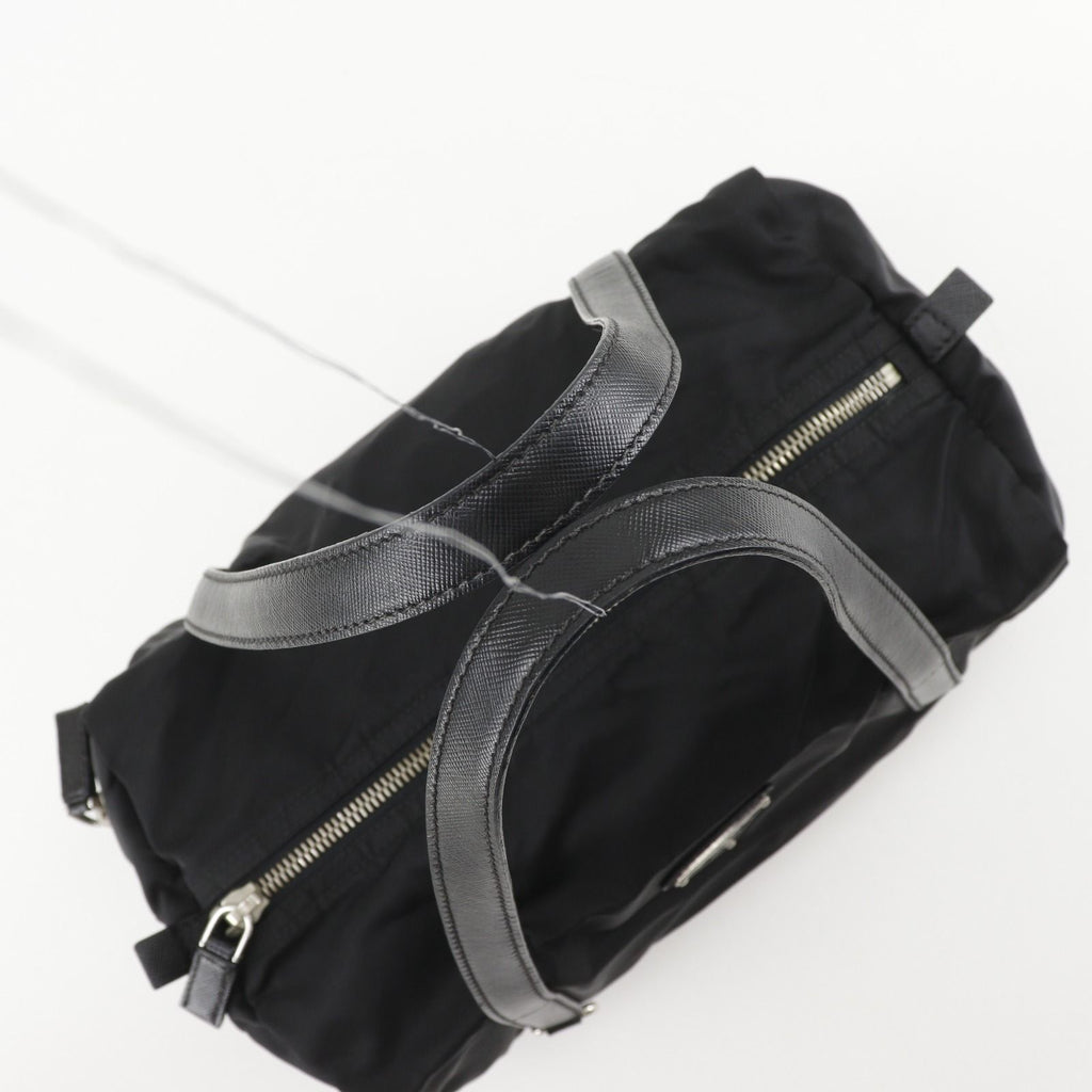 Prada Mini Boston Nylon Black Tote — view 5
